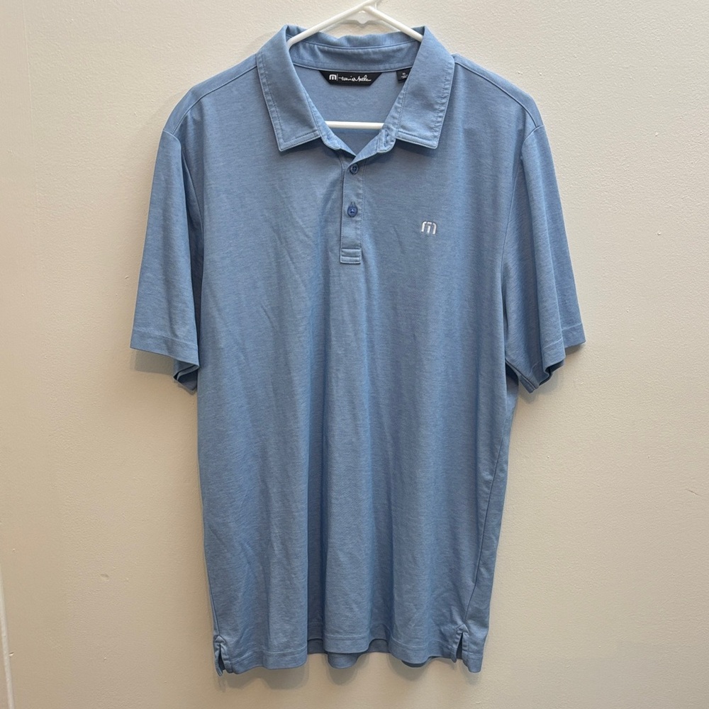 Travis Mathew Light Blue Polo Shirt XL